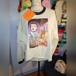 Disney Parks Women of the Galaxy Long Sleeve Crop Shirt Spirit Jersey Sz L NEW